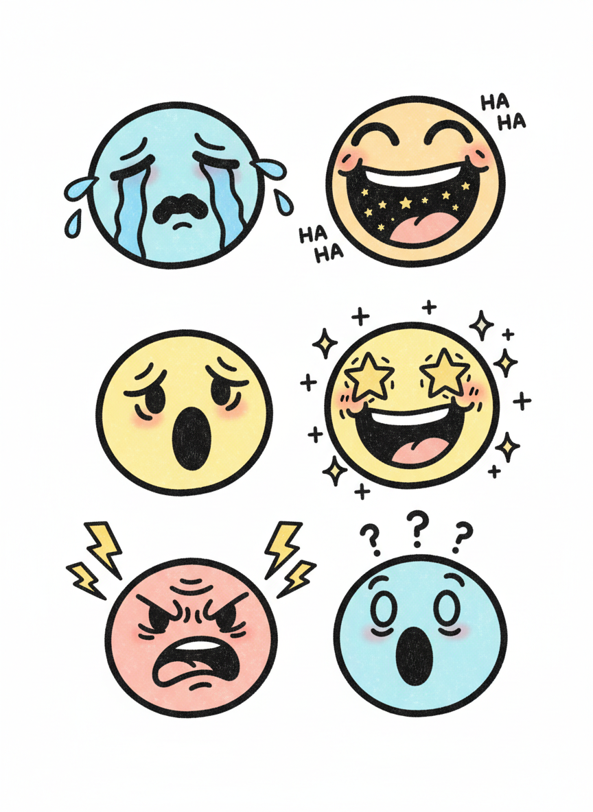 

<h2>13. Explore Expressões Exageradas</h2>
<p>” class=”wp-image-ai” style=”width: 100%; height: auto; border-radius: 12px; margin: 24px 0; box-shadow: 0 4px 6px -1px rgb(0 0 0 / 0.1);” /></p></div>
<p><p>Para deixar seu desenho mais divertido, exagere nas emoções! Olhos em formato de T invertido para choro cômico ou estrelas nos olhos para demonstrar animação criam empatia instantânea e são extremamente fáceis de rabiscar.</p>
</p>
<h2>14. </p>
<h2>14. Desenhe Patas e Membros Curtinhos</h2>
</h2>
<div class=