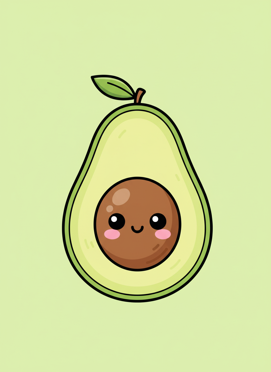 <h2>16. Abacate Fofinho</h2>
<p>” class=”wp-image-ai” style=”width: 100%; height: auto; border-radius: 12px; margin: 24px 0; box-shadow: 0 4px 6px -1px rgb(0 0 0 / 0.1);” /></p></div>
<p><p>O abacate virou um clássico do estilo kawaii. Desenhe uma forma de pera gordinha. No centro, faça um círculo marrom para o caroço. O segredo aqui é desenhar o rostinho feliz diretamente no caroço!</p>
</p>
<h2>17. </p>
<h2>17. Baleia Gordinha</h2>
</h2>
<div class=