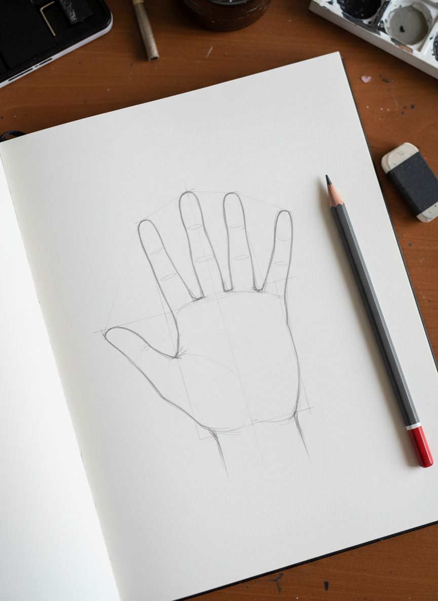 

<h2>14. Preste atenção às mãos</h2>
<p>” class=”wp-image-ai” style=”width: 100%; height: auto; border-radius: 12px; margin: 24px 0; box-shadow: 0 4px 6px -1px rgb(0 0 0 / 0.1);” /></p></div>
<p><p>Mãos são notoriamente difíceis de desenhar, mas são fundamentais para a expressão corporal. Comece desenhando o formato de uma luva ou bloco para a palma e adicione os dedos como cilindros articulados. Mãos bem desenhadas elevam o nível da arte.</p>
</p>
<h2>15. </p>
<h2>15. Não esqueça dos sapatos e dos pés</h2>
</h2>
<div class=