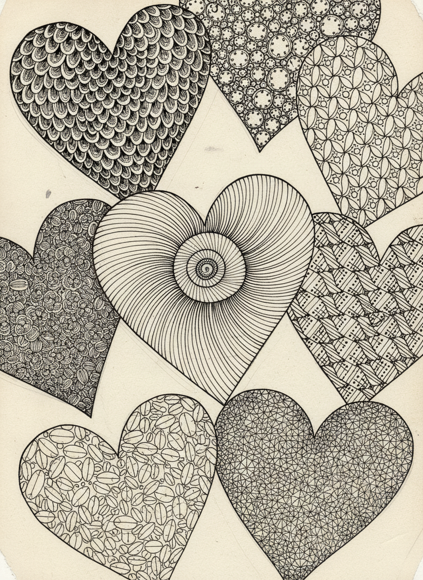 20. Corações Estampados