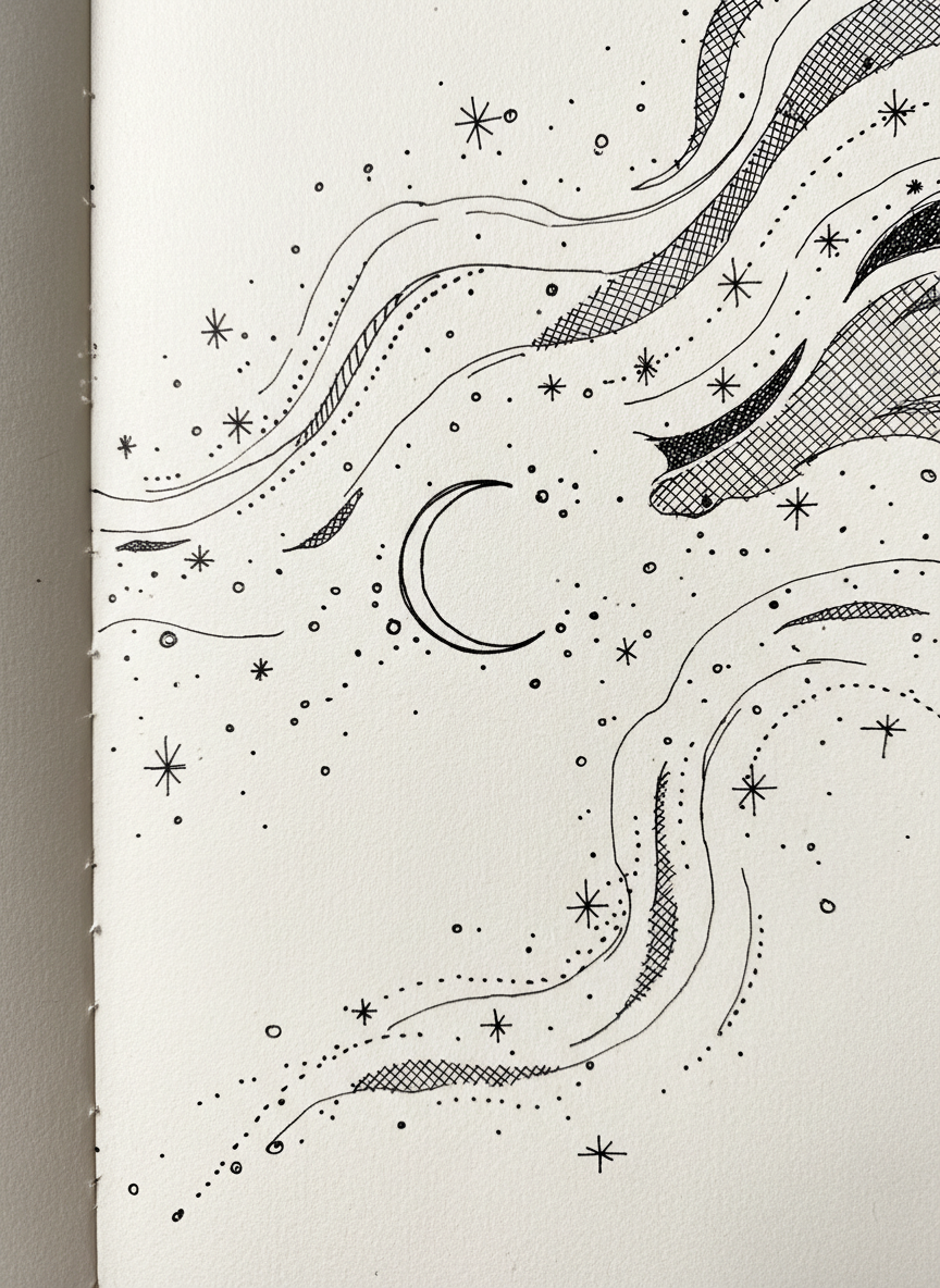 

<h2>8. Galáxia e Estrelas</h2>
<p>” class=”wp-image-ai” style=”width: 100%; height: auto; border-radius: 12px; margin: 24px 0; box-shadow: 0 4px 6px -1px rgb(0 0 0 / 0.1);” /></p></div>
<p><p>Rabisque estrelas de quatro e cinco pontas intercaladas com pequenos pontos. O tema espacial inspira admiração e tira o foco dos problemas imediatos.</p>
</p>
<h2>9. </p>
<h2>9. Flores Abstratas</h2>
</h2>
<div class=