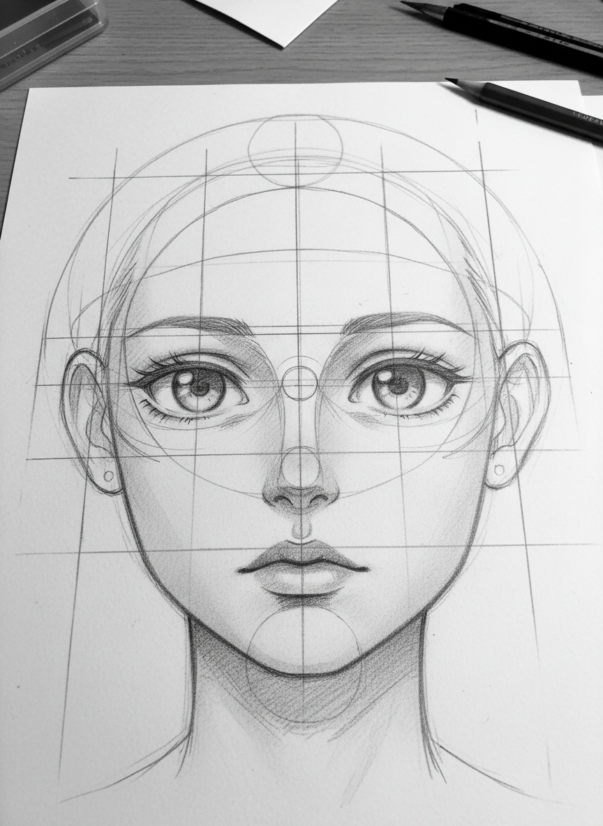 2. Entenda as Proporções Faciais do Anime
