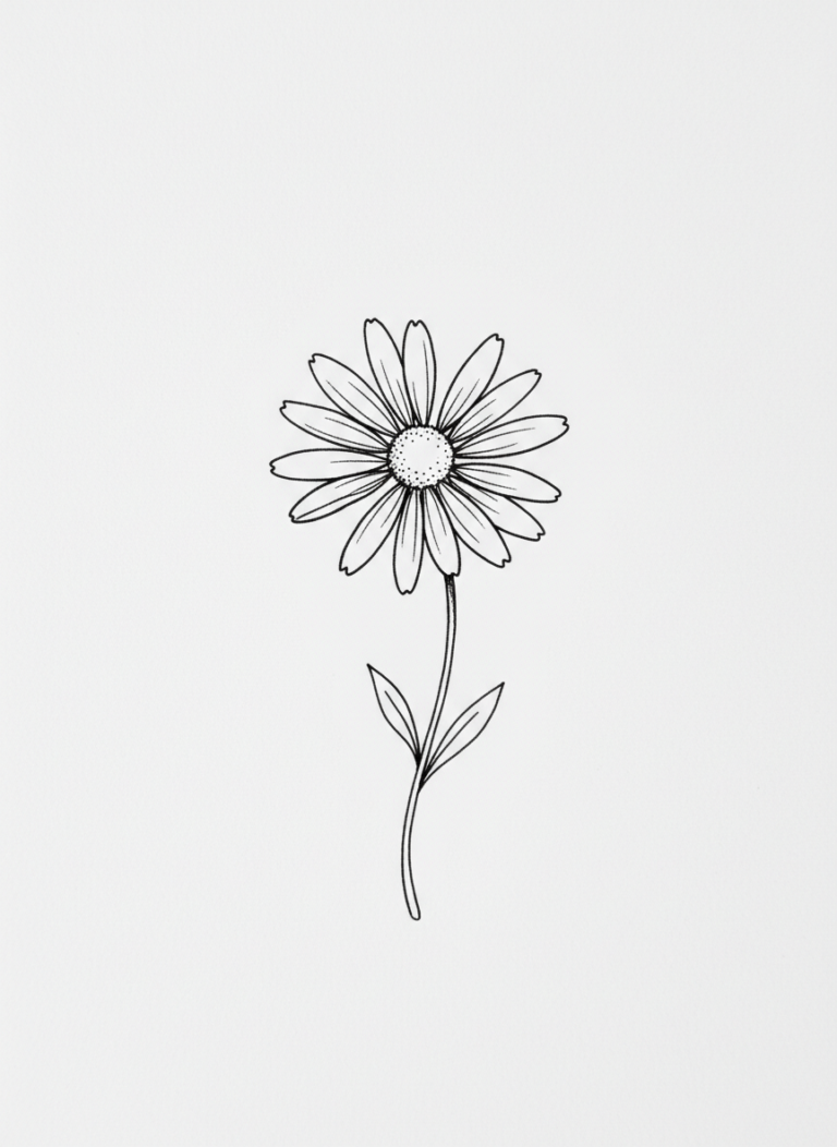 21 Ideias de Flores Simples para Desenhar e se Inspirar