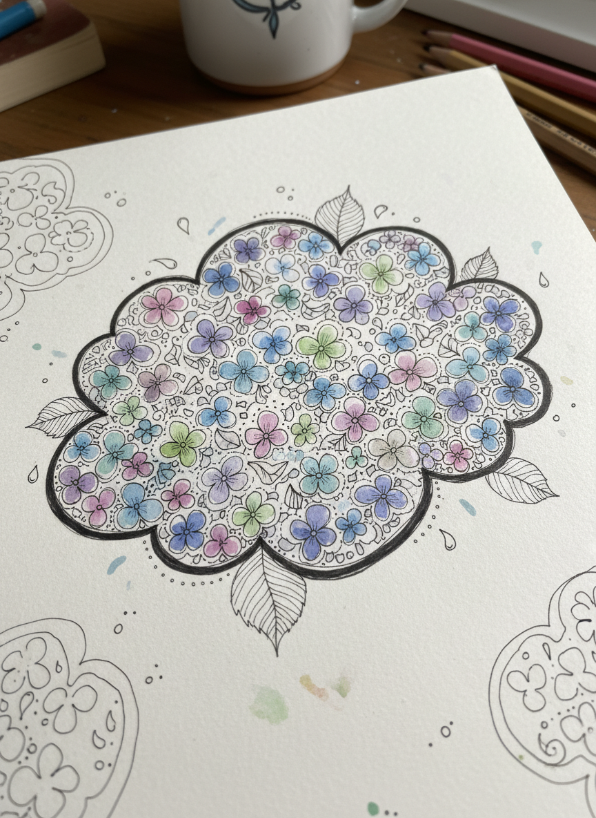 16. Hortênsia Abstrata