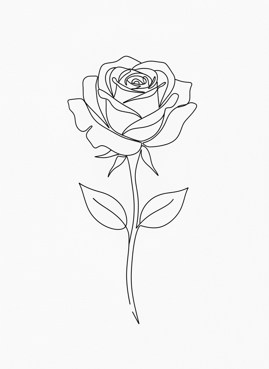 21. Rosa em Linha Contínua