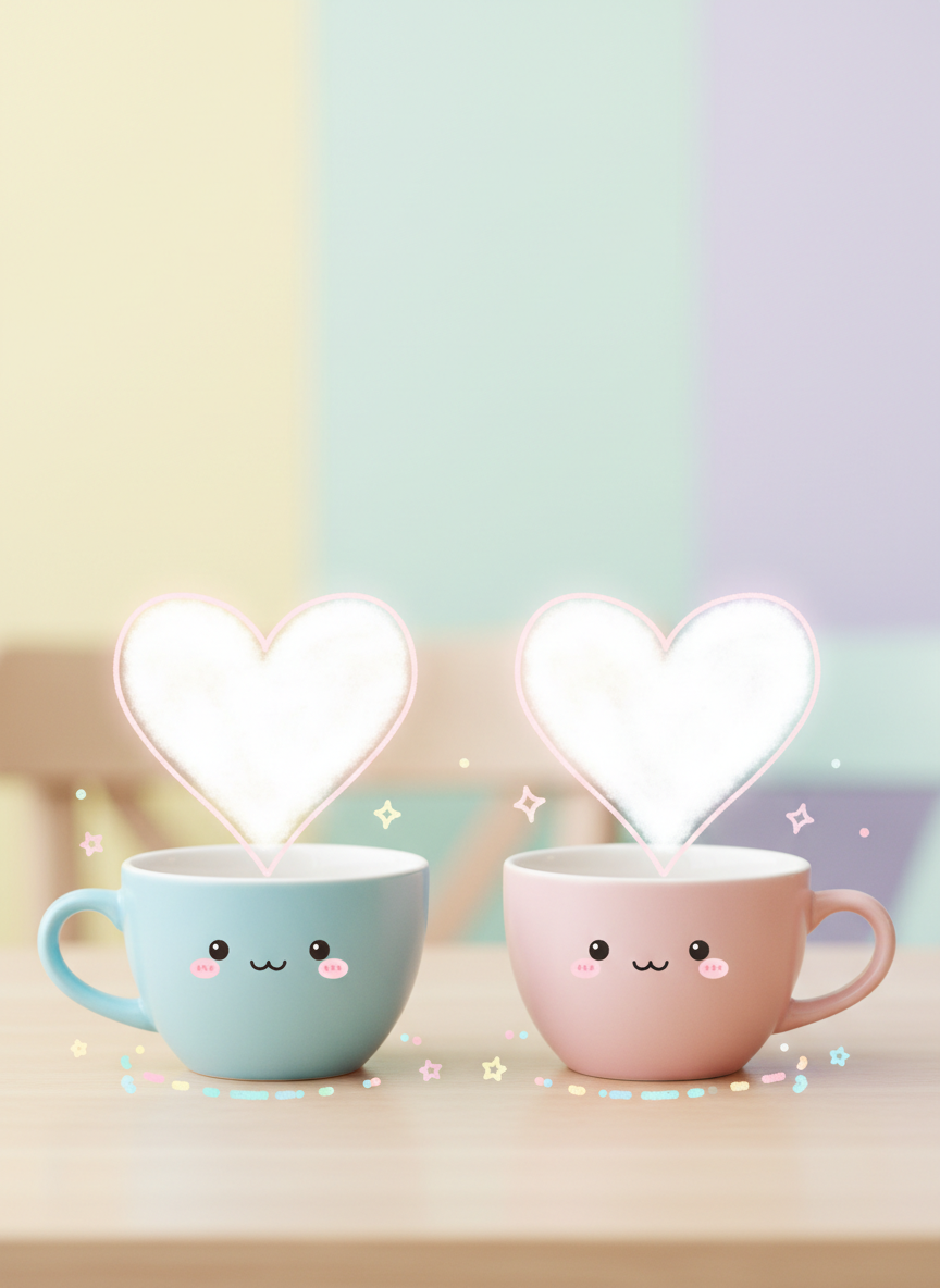 2. Xícaras de Café e Chá Fofas