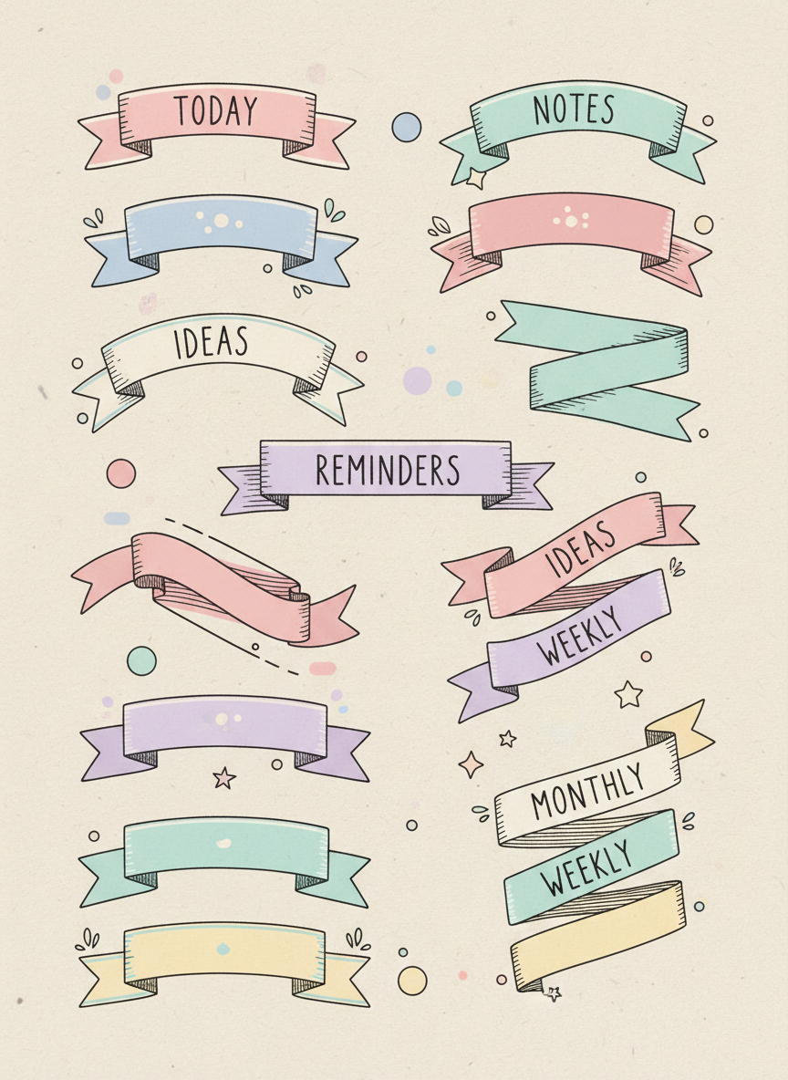 10. Fitas e Banners (Bandeirinhas)