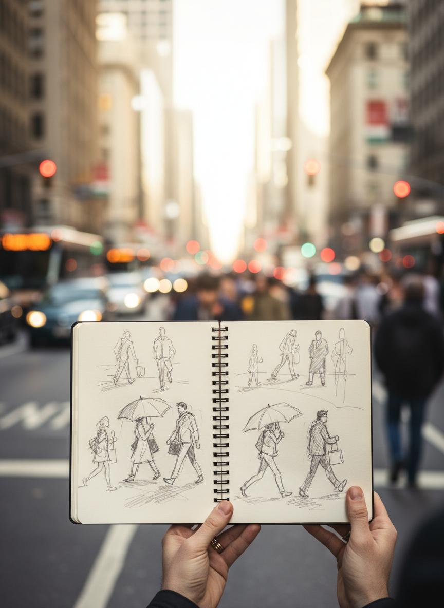 18. Observação Urbana (Urban Sketching)