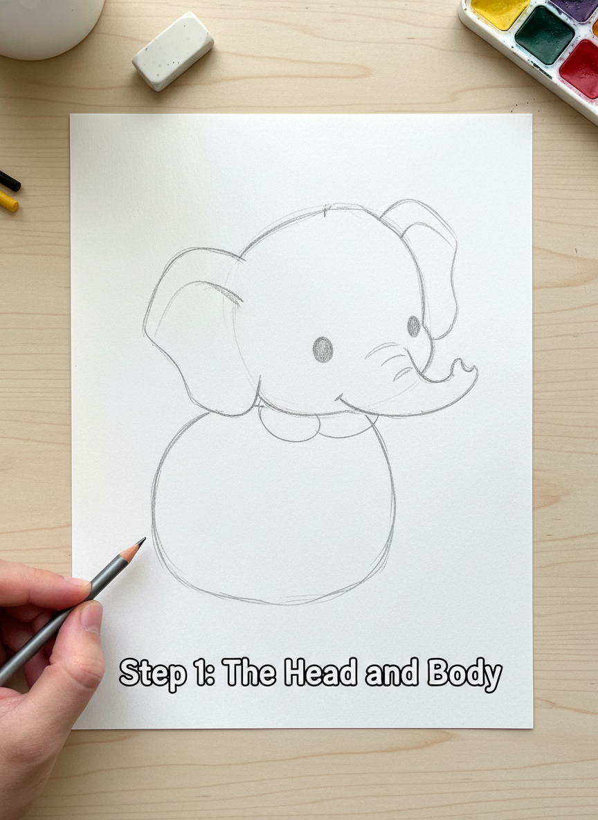 

<h2>14. Elefantinho Feliz com Tromba para Cima</h2>
<p>” class=”wp-image-ai” style=”width: 100%; height: auto; border-radius: 12px; margin: 24px 0; box-shadow: 0 4px 6px -1px rgb(0 0 0 / 0.1);” /></p></div>
<p><p>Comece com um grande círculo para a cabeça. Adicione uma tromba levantada e curvada no formato da letra S. As orelhas devem ser imensas, como grandes corações nas laterais da cabeça. O corpinho gordinho fica sentado com patas em formato de U.</p>
</p>
<h2>15. </p>
<h2>15. Hipopótamo Gordinho na Água</h2>
</h2>
<div class=