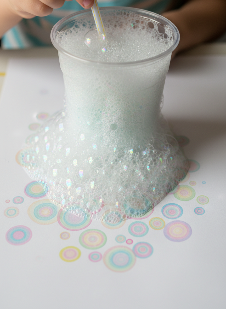 12. Pintura com Bolhas de Sabão