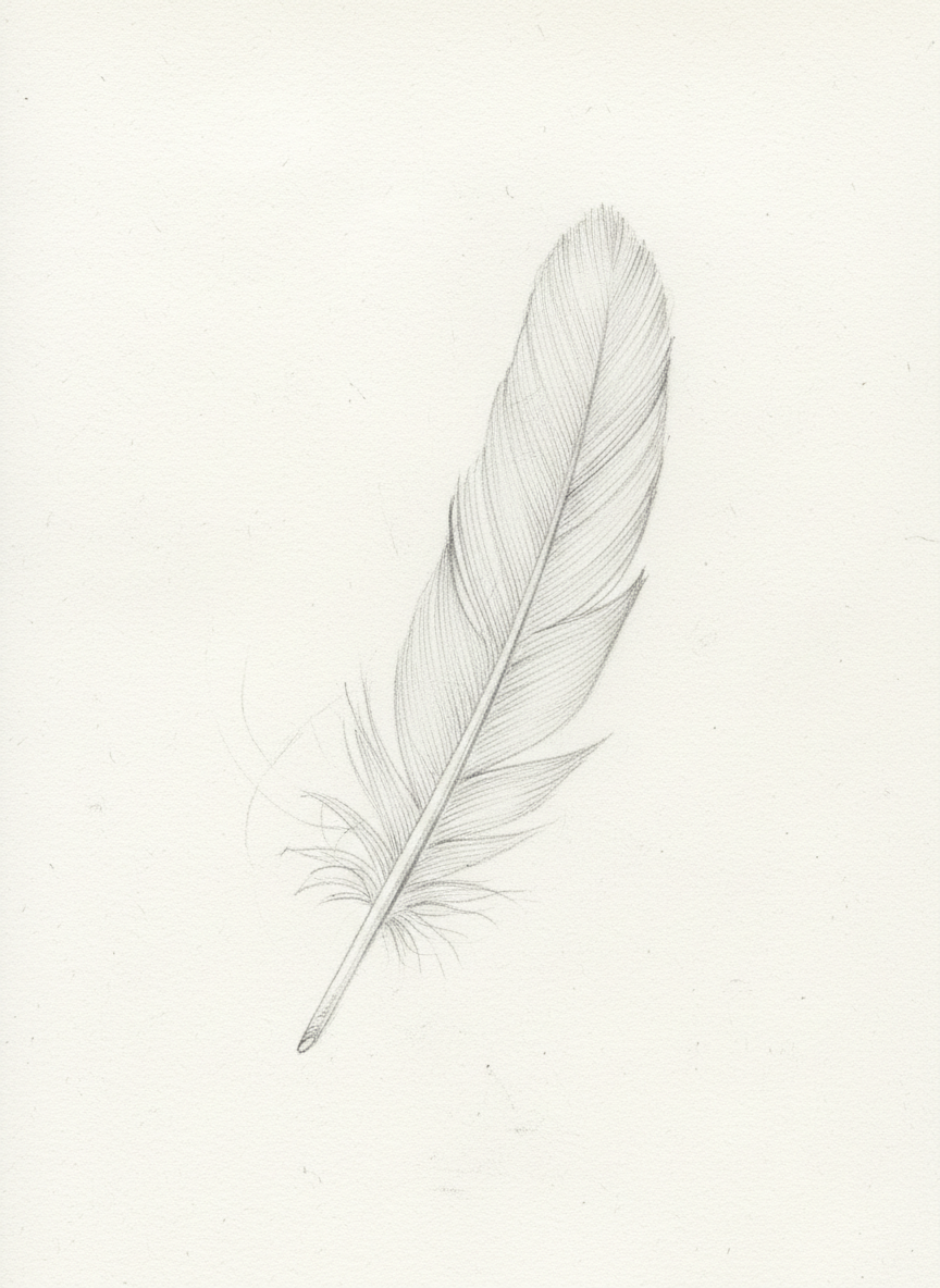 

<h2>8. Penas Detalhadas</h2>
<p>” class=”wp-image-ai” style=”width: 100%; height: auto; border-radius: 12px; margin: 24px 0; box-shadow: 0 4px 6px -1px rgb(0 0 0 / 0.1);” /></p></div>
<p><p>Desenhar penas ajuda a treinar o peso da mão. Comece com uma linha central firme e puxe linhas muito finas e leves para as laterais, criando a textura suave característica das penas.</p>
</p>
<h2>9. </p>
<h2>9. Formas Geométricas Básicas</h2>
</h2>
<div class=