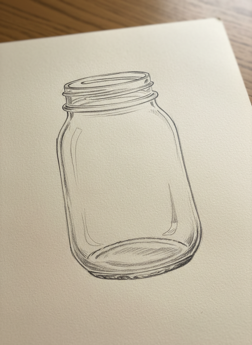 

<h2>12. Garrafas e Potes de Vidro</h2>
<p>” class=”wp-image-ai” style=”width: 100%; height: auto; border-radius: 12px; margin: 24px 0; box-shadow: 0 4px 6px -1px rgb(0 0 0 / 0.1);” /></p></div>
<p><p>Pratique a simetria desenhando garrafas, jarras ou potes de geleia. Para um desafio extra, desenhe alguns reflexos básicos para simular a textura do vidro.</p>
</p>
<h2>13. </p>
<h2>13. Cactos e Suculentas</h2>
</h2>
<div class=