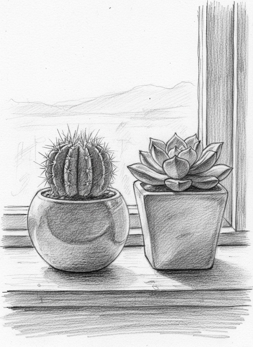 

<h2>13. Cactos e Suculentas</h2>
<p>” class=”wp-image-ai” style=”width: 100%; height: auto; border-radius: 12px; margin: 24px 0; box-shadow: 0 4px 6px -1px rgb(0 0 0 / 0.1);” /></p></div>
<p><p>As formas gordinhas das suculentas e as linhas retas dos cactos são divertidas de ilustrar. Desenhar os vasinhos também permite explorar padronagens geométricas.</p>
</p>
<h2>14. </p>
<h2>14. Cristais e Pedras Preciosas</h2>
</h2>
<div class=