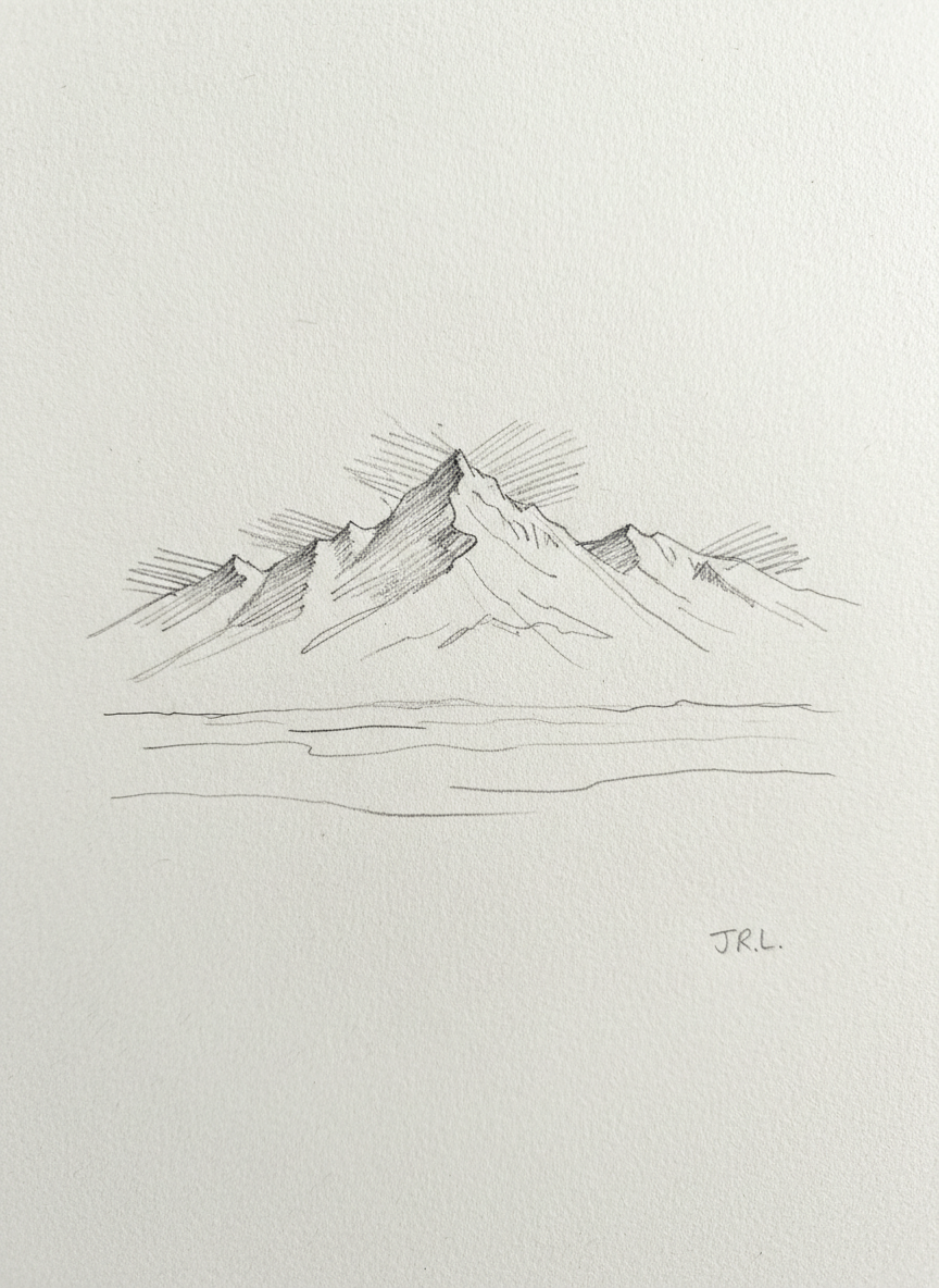 

<h2>15. Uma Paisagem de Montanhas</h2>
<p>” class=”wp-image-ai” style=”width: 100%; height: auto; border-radius: 12px; margin: 24px 0; box-shadow: 0 4px 6px -1px rgb(0 0 0 / 0.1);” /></p></div>
<p><p>Desenhe uma série de triângulos sobrepostos com linhas irregulares. Adicione neve no topo desenhando uma linha em zigue-zague. É um sketch rápido e visualmente impactante.</p>
</p>
<h2>16. </p>
<h2>16. Conchas do Mar</h2>
</h2>
<div class=