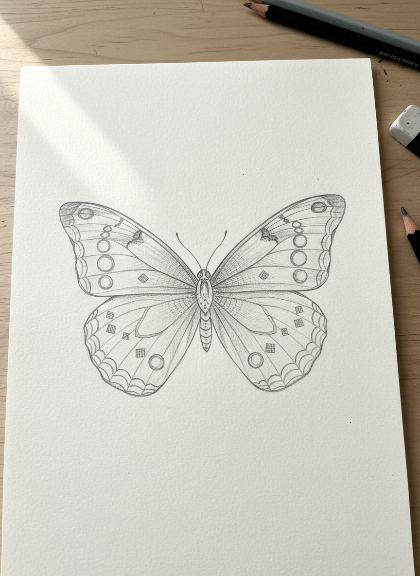 

<h2>18. Borboletas</h2>
<p>” class=”wp-image-ai” style=”width: 100%; height: auto; border-radius: 12px; margin: 24px 0; box-shadow: 0 4px 6px -1px rgb(0 0 0 / 0.1);” /></p></div>
<p><p>A borboleta é o exemplo clássico de simetria bilateral. Tente desenhar um lado e reproduzir o mesmo padrão do outro. Se não ficar perfeito, faz parte do aprendizado.</p>
</p>
<h2>19. </p>
<h2>19. Seus Fones de Ouvido</h2>
</h2>
<div class=