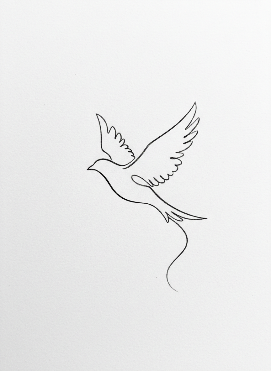 

<h2>13. Pássaro em Voo</h2>
<p>” class=”wp-image-ai” style=”width: 100%; height: auto; border-radius: 12px; margin: 24px 0; box-shadow: 0 4px 6px -1px rgb(0 0 0 / 0.1);” /></p></div>
<p><p>Use a clássica forma de ‘V’ suave ou vá um pouco além delineando graciosamente as pontas das asas abertas. O grande segredo aqui é capturar o movimento, a liberdade e a leveza com o mínimo de atrito possível.</p>
</p>
<h2>14. </p>
<h2>14. Janela com Moldura</h2>
</h2>
<div class=