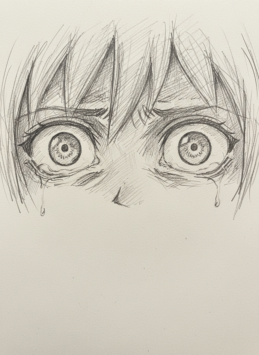 

<h2>17. Olhos Assustados e Aterrorizados</h2>
<p>” class=”wp-image-ai” style=”width: 100%; height: auto; border-radius: 12px; margin: 24px 0; box-shadow: 0 4px 6px -1px rgb(0 0 0 / 0.1);” /></p></div>
<p><p>O terror no estilo anime é feito através da tensão. Faça a linha dos cílios irregular e rústica, como se o personagem estivesse tremendo. A íris encolhe drasticamente e pesados traços de sombreamento (hachuras) devem ser adicionados na parte superior do rosto, sobre os olhos.</p>
</p>
<h2>18. </p>
<h2>18. Olhos Irritados e Ferozes</h2>
</h2>
<div class=