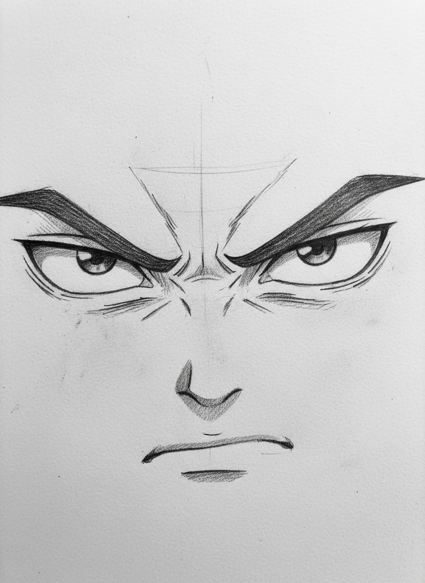 

<h2>18. Olhos Irritados e Ferozes</h2>
<p>” class=”wp-image-ai” style=”width: 100%; height: auto; border-radius: 12px; margin: 24px 0; box-shadow: 0 4px 6px -1px rgb(0 0 0 / 0.1);” /></p></div>
<p><p>Para um olhar de pura raiva, a sobrancelha é a protagonista. Ela deve descer em um ângulo muito acentuado, cruzando e cobrindo parte da linha superior do olho. Aperte as pálpebras inferiores para cima para mostrar que o personagem está semicerrando os olhos com agressividade.</p>
</p>
<h2>19. </p>
<h2>19. Olhos com Óculos (Interação com a Armação)</h2>
</h2>
<div class=