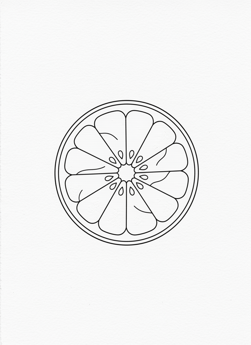 

<h2>20. Metade de uma Fruta Fresca</h2>
<p>” class=”wp-image-ai” style=”width: 100%; height: auto; border-radius: 12px; margin: 24px 0; box-shadow: 0 4px 6px -1px rgb(0 0 0 / 0.1);” /></p></div>
<p><p>Uma laranja, limão ou maçã cortada ao meio. Desenhe um círculo externo principal e alguns triângulos arredondados internamente para representar os gomos. É um desenho rápido, com frescor e esteticamente muito agradável.</p>
</p>
<h2>21. </p>
<h2>21. Pinheiro Solitário</h2>
</h2>
<div class=