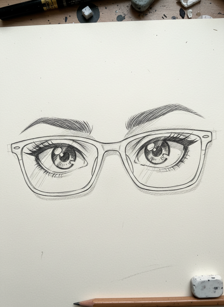 

<h2>19. Olhos com Óculos (Interação com a Armação)</h2>
<p>” class=”wp-image-ai” style=”width: 100%; height: auto; border-radius: 12px; margin: 24px 0; box-shadow: 0 4px 6px -1px rgb(0 0 0 / 0.1);” /></p></div>
<p><p>Desenhar personagens de óculos requer atenção de como a armação cruza os olhos. A dica de ouro no anime é: os olhos e sobrancelhas geralmente são visíveis através da armação, desenhados por cima das lentes de forma transparente, para não perder a expressividade do olhar.</p>
</p>
<h2>20. </p>
<h2>20. Olhos com Sombreado Gradiente Básico</h2>
</h2>
<div class=