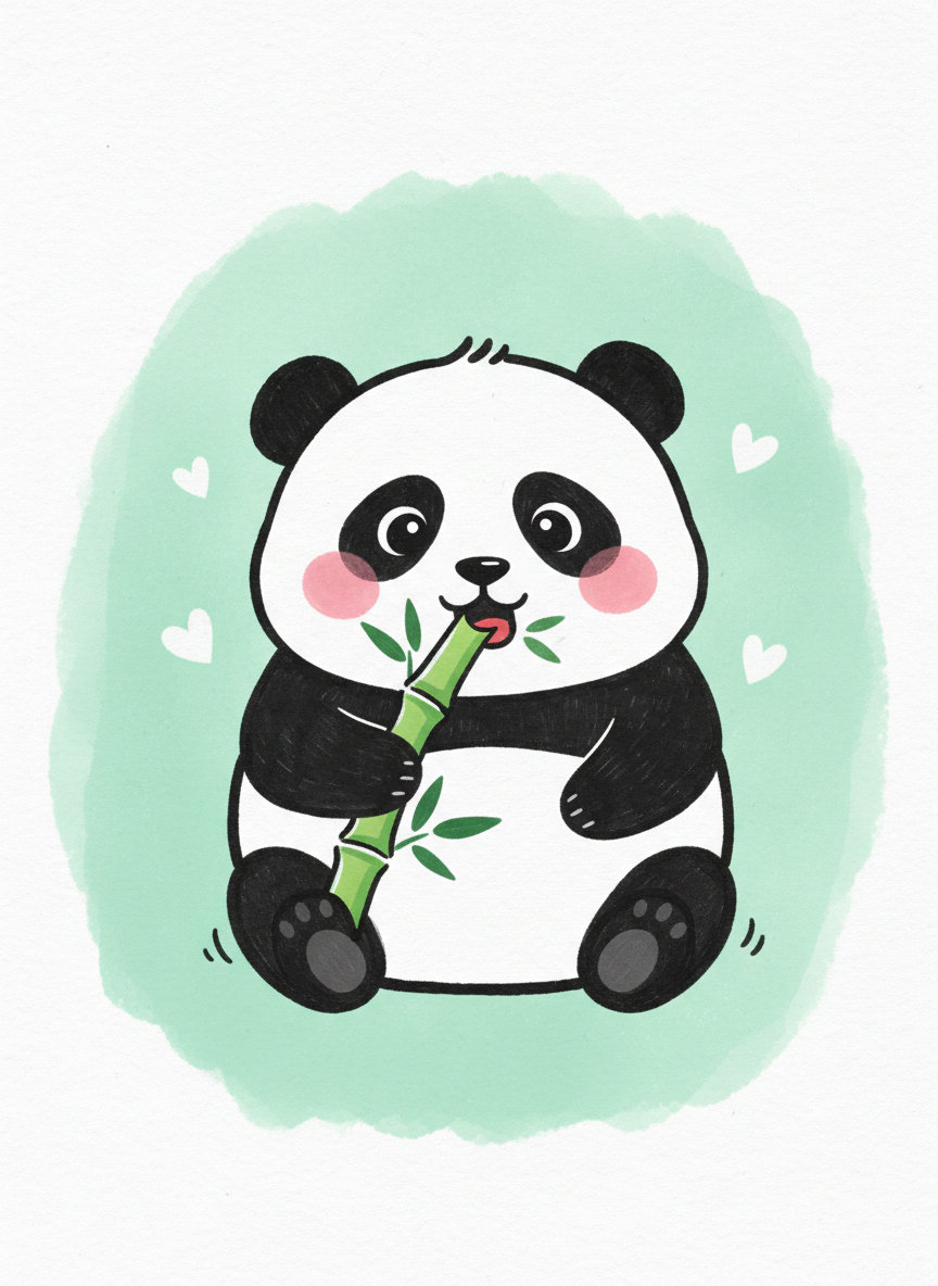 3. Panda Comendo Bambu