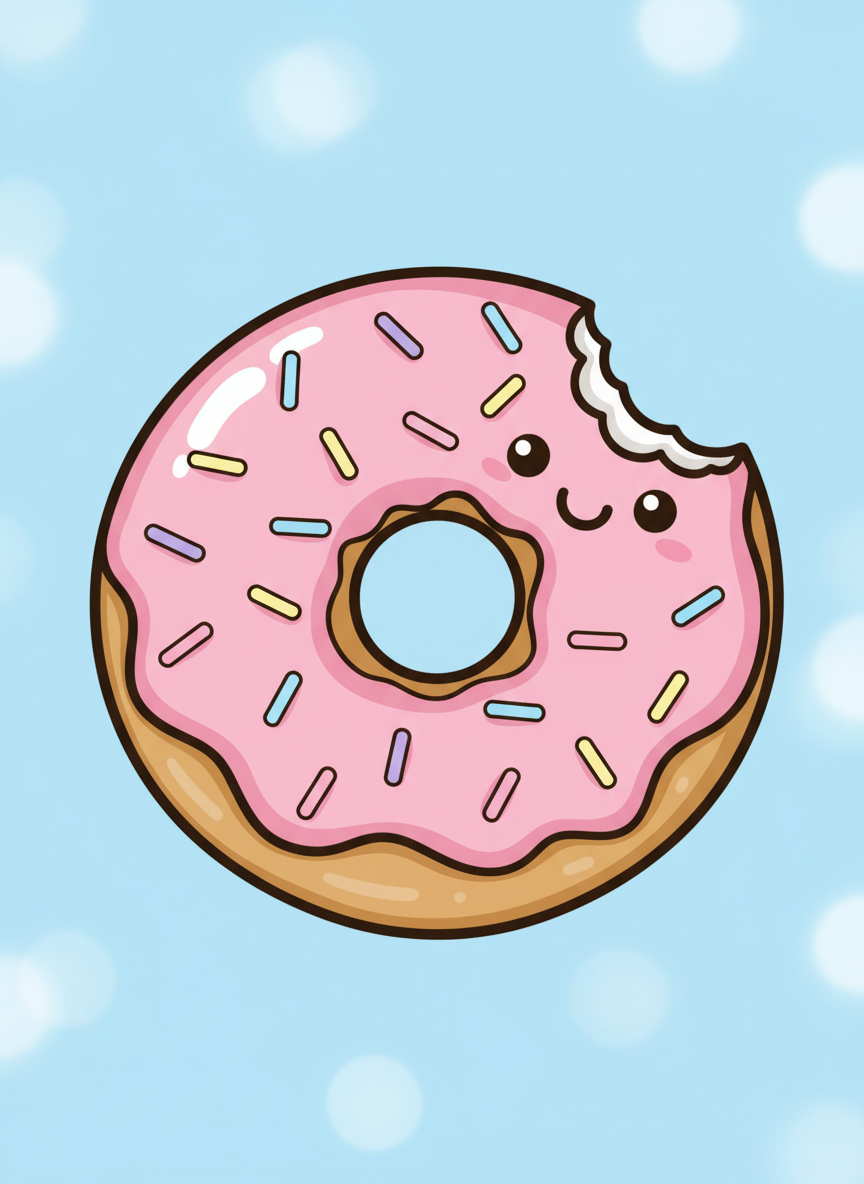 17. Donut com Granulado