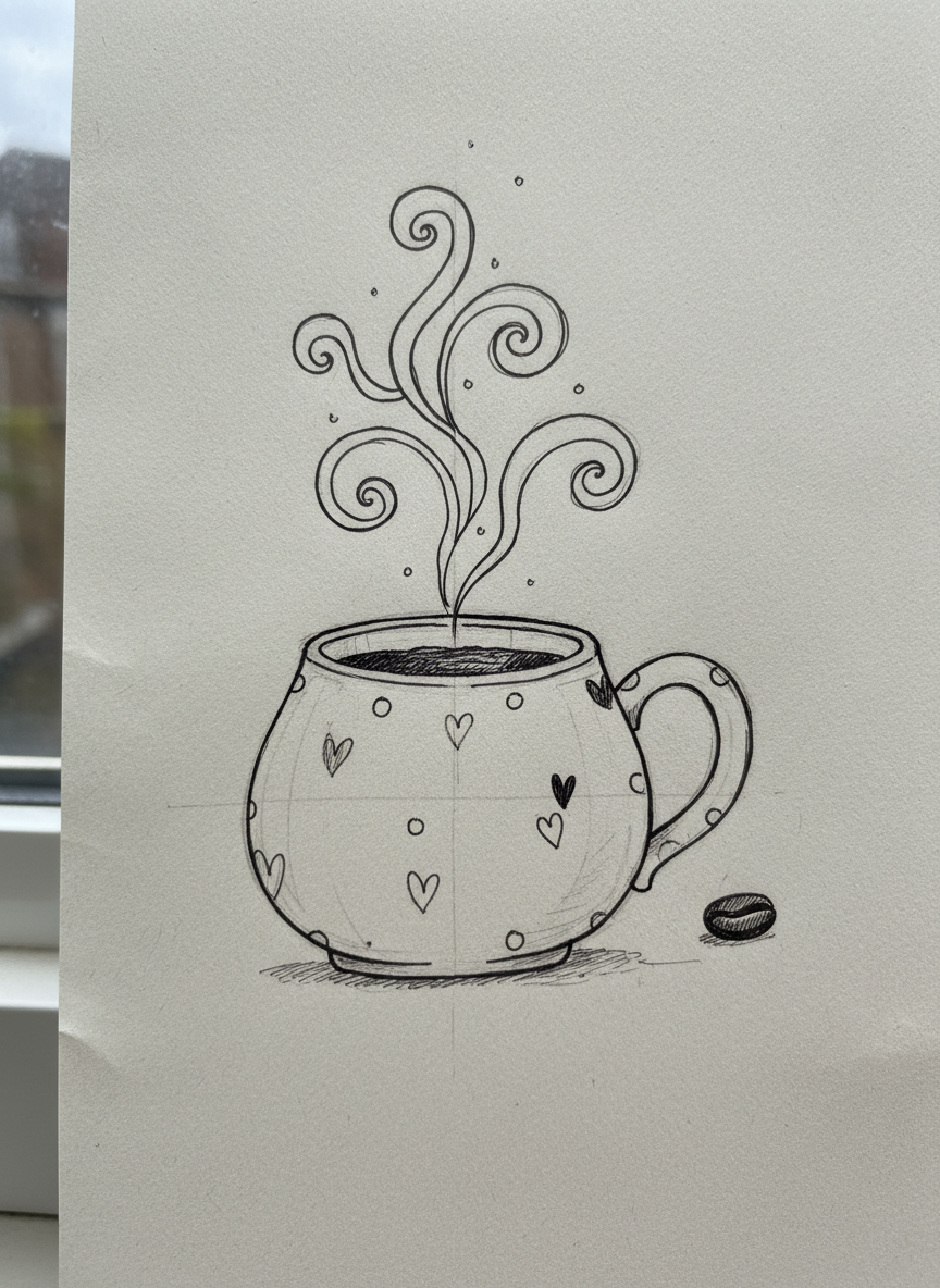 

<h2>14. Xícaras e Canecas Fumegantes</h2>
<p>” class=”wp-image-ai” style=”width: 100%; height: auto; border-radius: 12px; margin: 24px 0; box-shadow: 0 4px 6px -1px rgb(0 0 0 / 0.1);” /></p></div>
<p><p>Uma xícara estilizada com linhas onduladas saindo do topo para representar o vapor quente é um dos doodles mais aconchegantes e fáceis de criar em menos de um minuto.</p>
</p>
<h2>15. </p>
<h2>15. Recrie Ícones de Redes Sociais</h2>
</h2>
<div class=