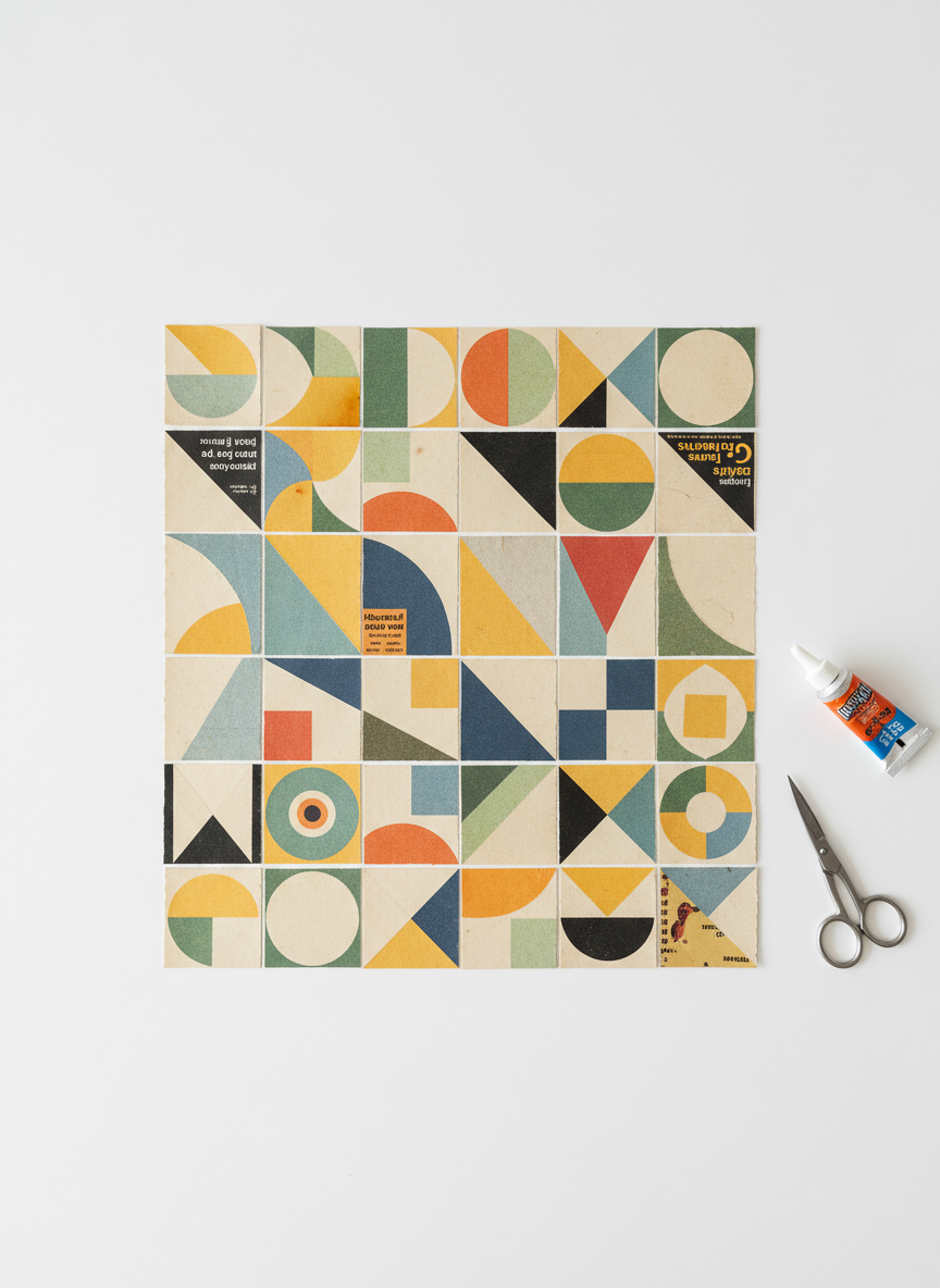 <h2>3. Colagem Minimalista Rápida</h2>
<p>” class=”wp-image-ai” style=”width: 100%; height: auto; border-radius: 12px; margin: 24px 0; box-shadow: 0 4px 6px -1px rgb(0 0 0 / 0.1);” /></p></div>
<p><p>Corte duas ou três formas simples de revistas ou papéis coloridos e cole-as em uma folha em branco. Focar na composição e na textura, sem pensar muito no significado, oferece um alívio mental instantâneo.</p>
</p>
<h2>4. </p>
<h2>4. Desenho de Linha Contínua</h2>
</h2>
<div class=