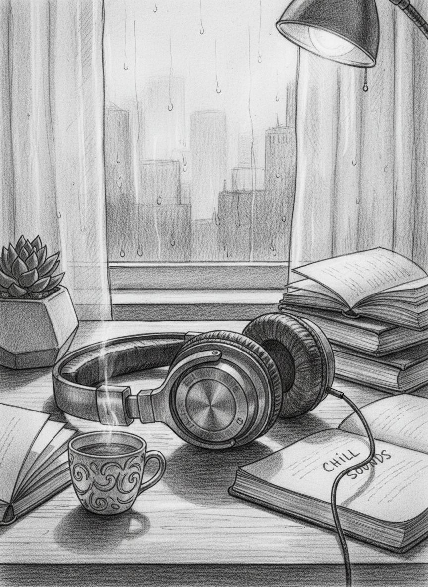 <h2>15. Fones de Ouvido Grandes (Estilo Lo-Fi)</h2>
<p>” class=”wp-image-ai” style=”width: 100%; height: auto; border-radius: 12px; margin: 24px 0; box-shadow: 0 4px 6px -1px rgb(0 0 0 / 0.1);” /></p></div>
<p><p>Os clássicos fones de ouvido over-ear são a marca registrada da garota ou garoto do lo-fi hip hop. Eles representam imersão e foco, perfeitos para treinar desenhos de objetos curvos e tecnológicos.</p>
</p>
<h2>16. </p>
<h2>16. Espelhos com Molduras Ornamentais</h2>
</h2>
<div class=