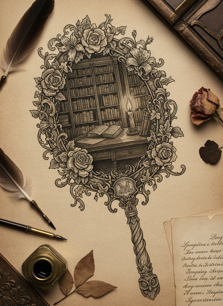 <h2>16. Espelhos com Molduras Ornamentais</h2>
<p>” class=”wp-image-ai” style=”width: 100%; height: auto; border-radius: 12px; margin: 24px 0; box-shadow: 0 4px 6px -1px rgb(0 0 0 / 0.1);” /></p></div>
<p><p>Espelhos ovais ou redondos com molduras vitorianas ricas em detalhes florais ajudam a praticar precisão. O reflexo dentro do espelho pode ser um céu, um olho ou até mesmo deixado em branco.</p>
</p>
<h2>17. </p>
<h2>17. Elementos de Papelaria e Washi Tapes</h2>
</h2>
<div class=