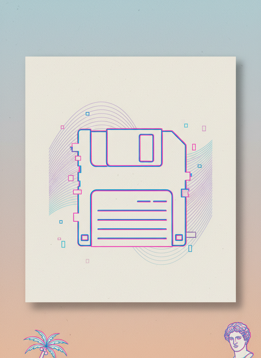 <h2>20. Disquete dos Anos 90</h2>
<p>” class=”wp-image-ai” style=”width: 100%; height: auto; border-radius: 12px; margin: 24px 0; box-shadow: 0 4px 6px -1px rgb(0 0 0 / 0.1);” /></p></div>
<p><p>Outro ícone da tecnologia retrô. O formato quadrado do disquete, com suas etiquetas e partes de metal, forma um desenho minimalista, com referências geek e muito aesthetic para a cultura vaporwave.</p>
</p>
<h2>21. </p>
<h2>21. Olho Realista com Lágrimas de Galáxia</h2>
</h2>
<div class=