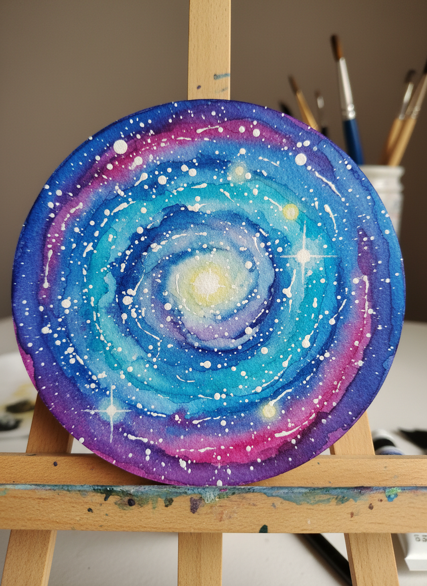 <h2>11. Pequenas Galáxias em Aquarela</h2>
<p>” class=”wp-image-ai” style=”width: 100%; height: auto; border-radius: 12px; margin: 24px 0; box-shadow: 0 4px 6px -1px rgb(0 0 0 / 0.1);” /></p></div>
<p><p>Pinte um círculo de água, adicione toques de azul escuro, roxo e preto. Depois de seco, respingue tinta branca para fazer as estrelas. O universo no papel ajuda a colocar os problemas em perspectiva.</p>
</p>
<h2>12. </p>
<h2>12. Arte com Fita Crepe</h2>
</h2>
<div class=