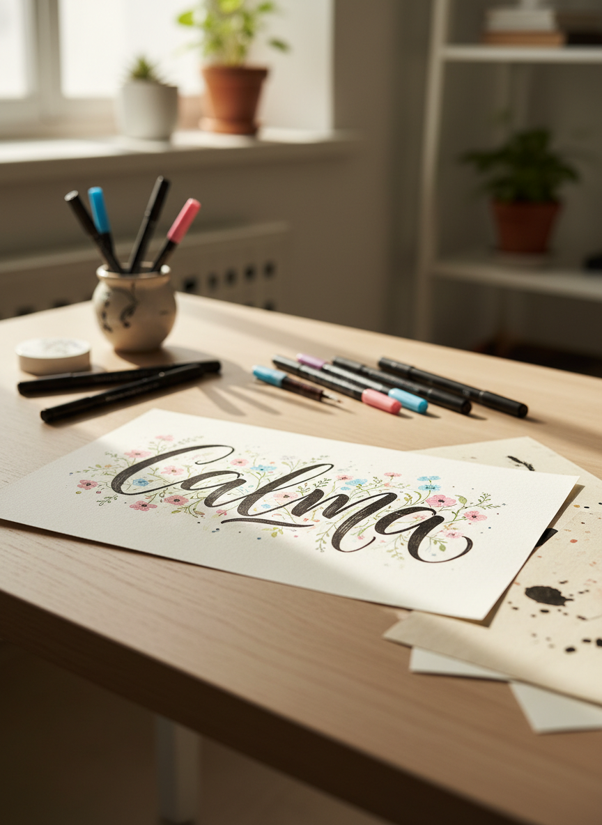 <h2>16. Lettering de Palavras Positivas</h2>
<p>” class=”wp-image-ai” style=”width: 100%; height: auto; border-radius: 12px; margin: 24px 0; box-shadow: 0 4px 6px -1px rgb(0 0 0 / 0.1);” /></p></div>
<p><p>Escreva uma palavra de afirmação, como paz, calma ou respire, usando caligrafia bonita ou letras garrafais. Decorar a palavra reforça o seu significado na sua mente.</p>
</p>
<h2>17. </p>
<h2>17. Rabiscos em Post-its</h2>
</h2>
<div class=